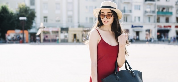 Posing on the street